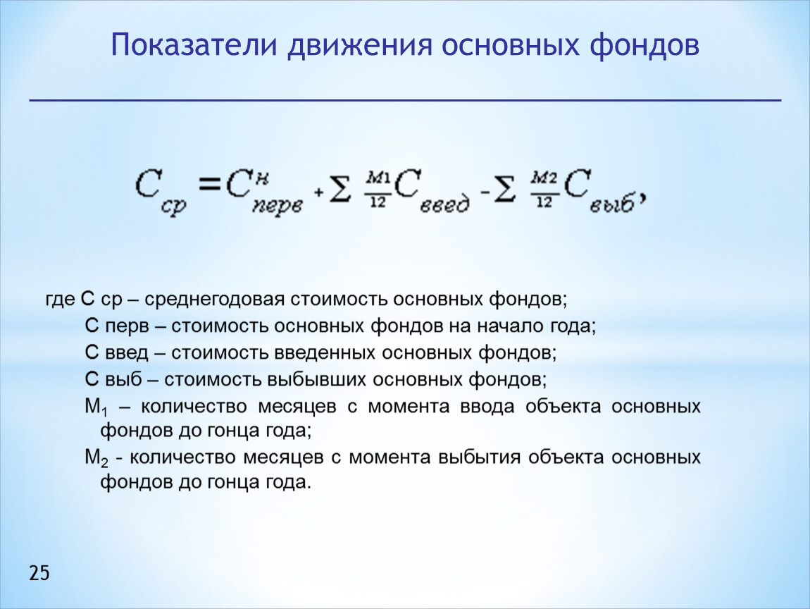 Как Посчитать Среднегодовую Стоимость Основных Фондов