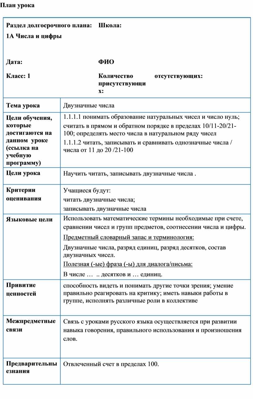 Числа и цифры. Двузначные числа