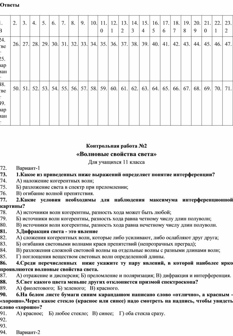 Рабочая программа по физике 11 класс ФГОС СОО