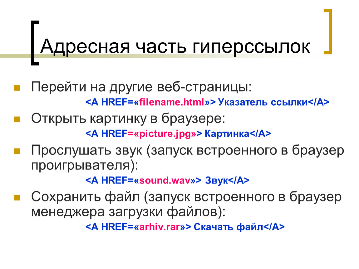 Код гиперссылки. Гиперссылки в html. Гиперссылка в html на другую страницу. Создание гиперссылки в html. Тег для гиперссылки в html.