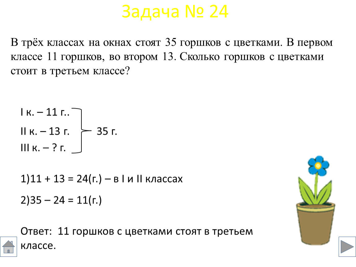 8 задач осталось. В трех классах на окнах стоят 35 горшков с цветами. Задачи для 3 класса в цветочный. Краткая запись задачи на окне стояло. В трёх кабинетах стоит 38 горшков с цветами.