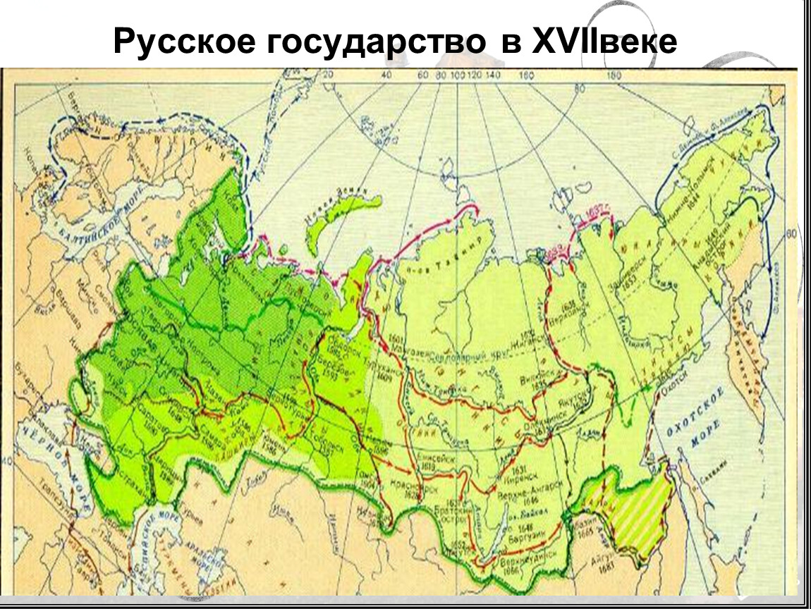 Карта руси при алексее михайловиче