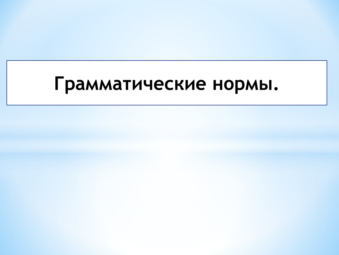 Грамматические нормы русского литературного языка