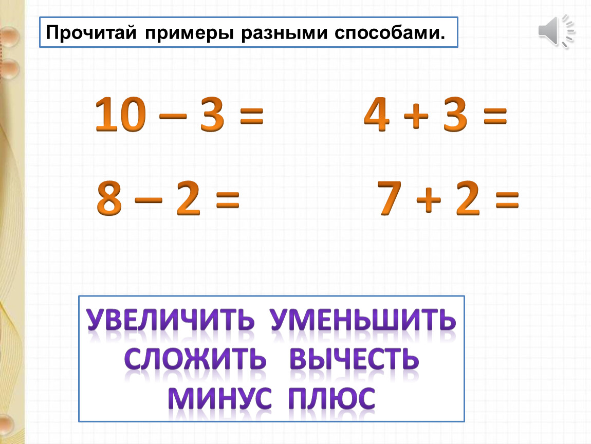 Прочитай разными. Разные примеры. Прочитать пример разными способами. Сложение с 0 вычитание 0. Как прочитать пример на сложение.