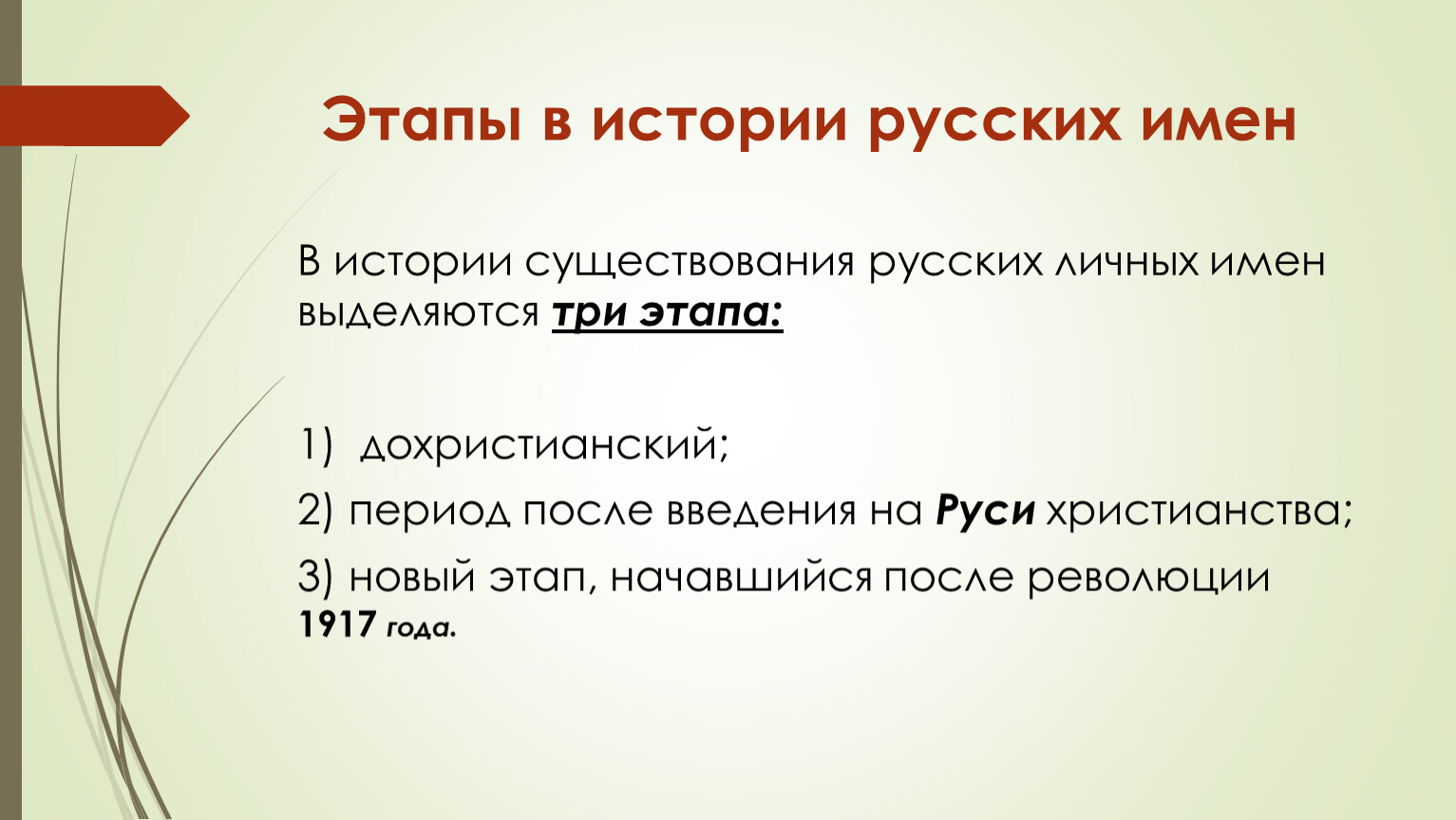 Презентация на тему история возникновения русских имен