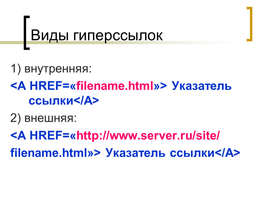 Внутри ссылки. Виды гиперссылок. Внутренние гиперссылки в html. Виды гиперссылок в html. Гиперссылки виды внутренняя внешняя создание.