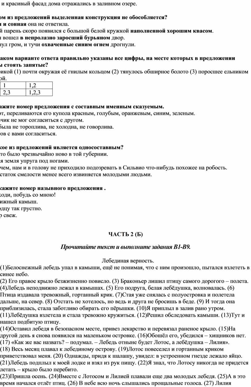 И роща и красивый фасад дома отражались в заливном озере схема