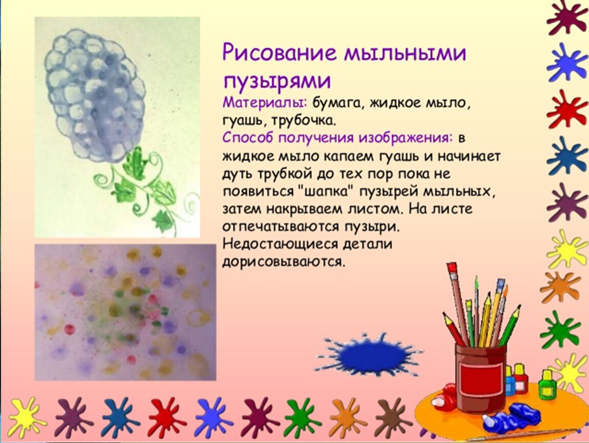 Картинки по нетрадиционной технике рисования в детском саду