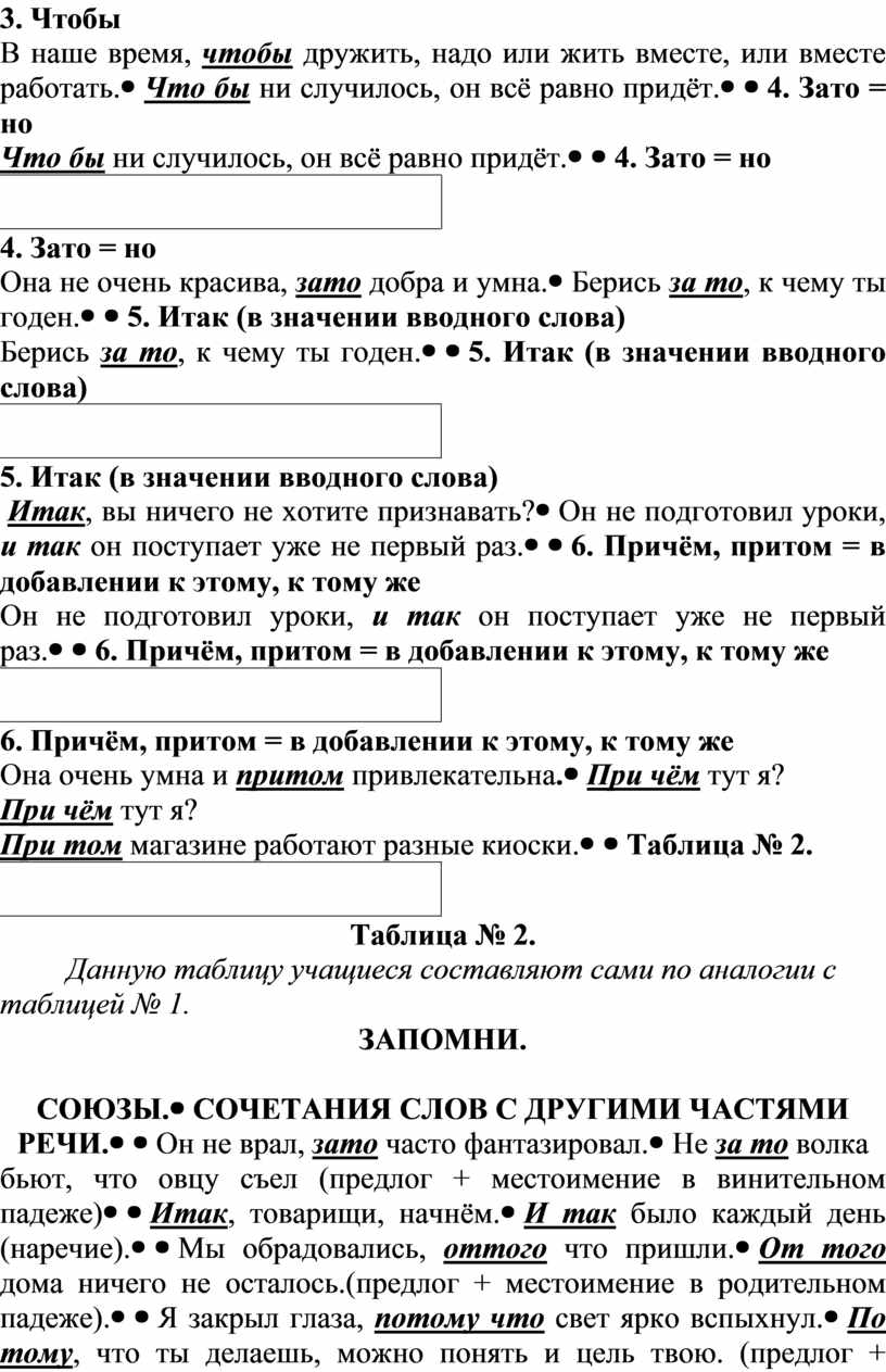 Дидактический материал по русскому языку в 7 классе по теме 