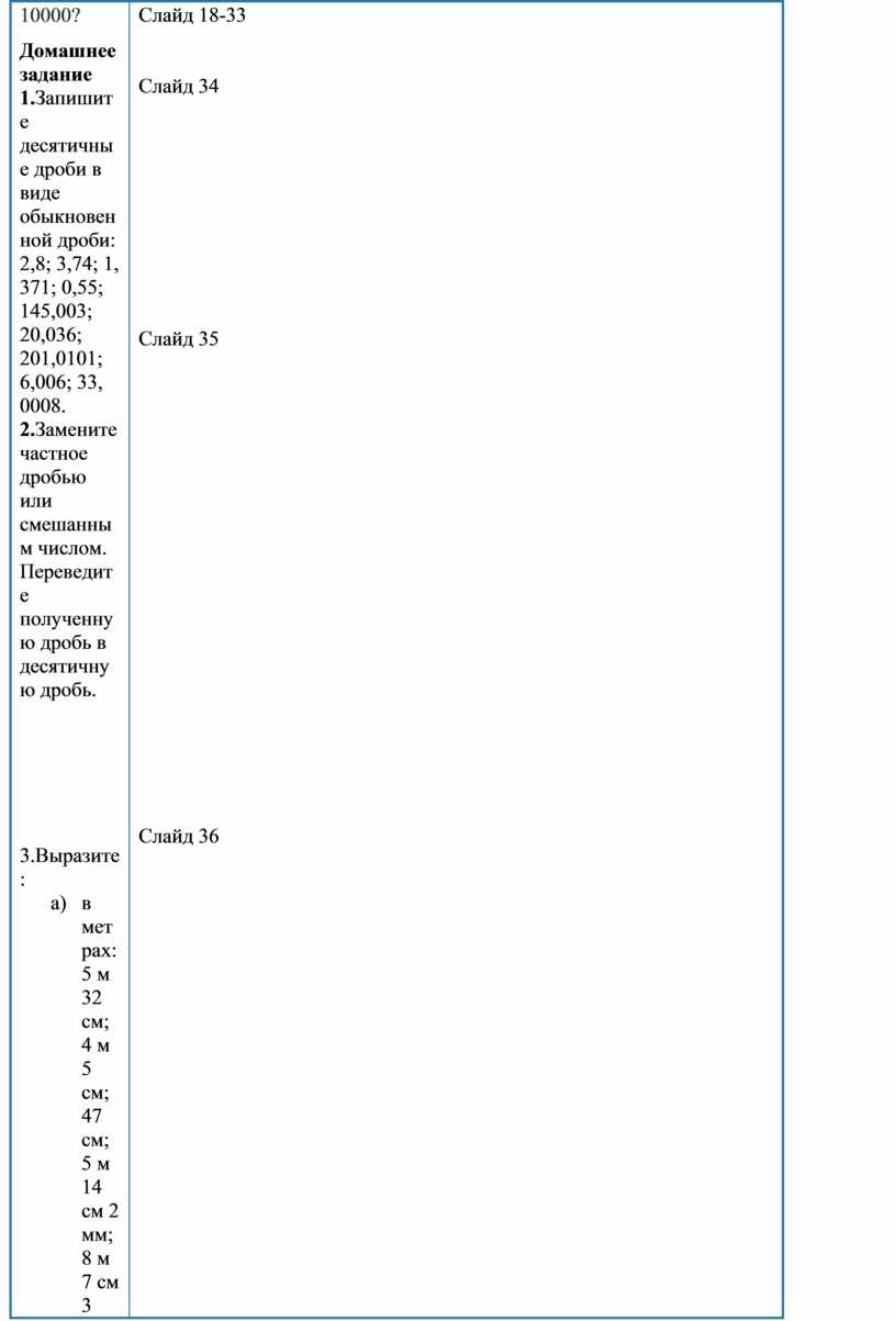 Математика 5 класс ревод десятичной дроби в обыкновенную план
