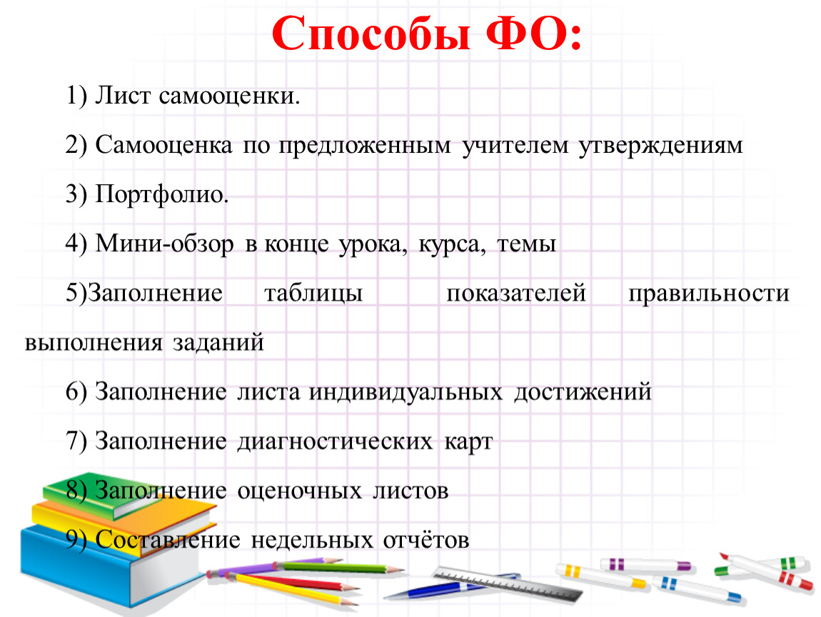 Самооценка в портфолио образец