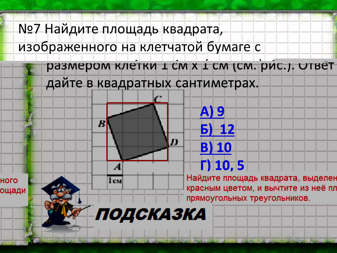 Найдите площадь квадрата площадь которого равна. Найдите площадь квадрата. Квадрат на клетчатой бумаге. Как найти площадь квадрата. Площадь квадрата 1х1.