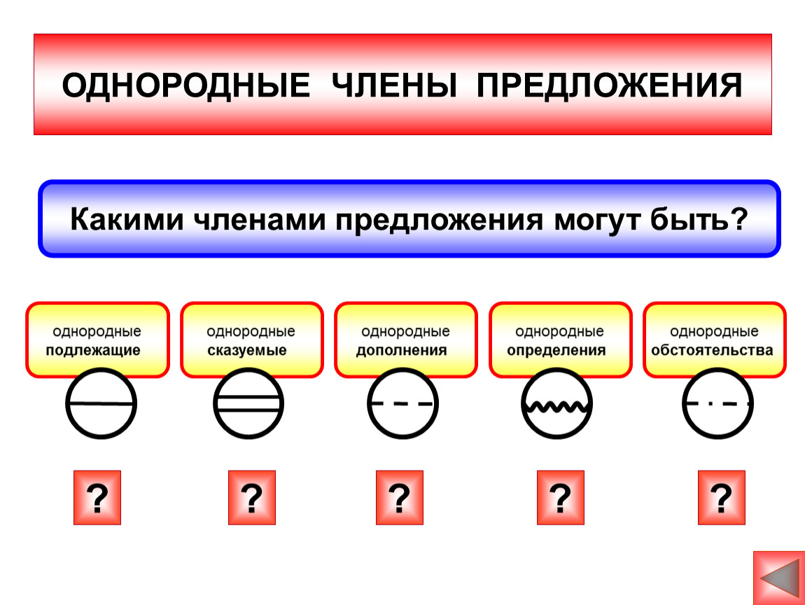 Проект по однородным членам предложения