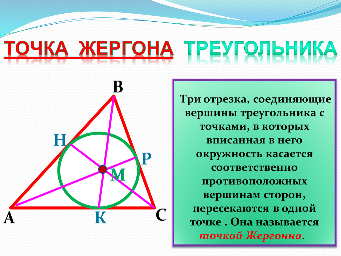 Презентация по геометрии 8 класс четыре замечательные точки треугольника атанасян