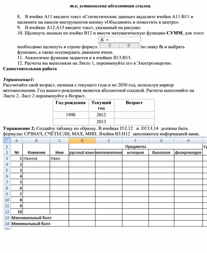 Какие данные могут содержаться в ячейке текст формула диаграмма картинка