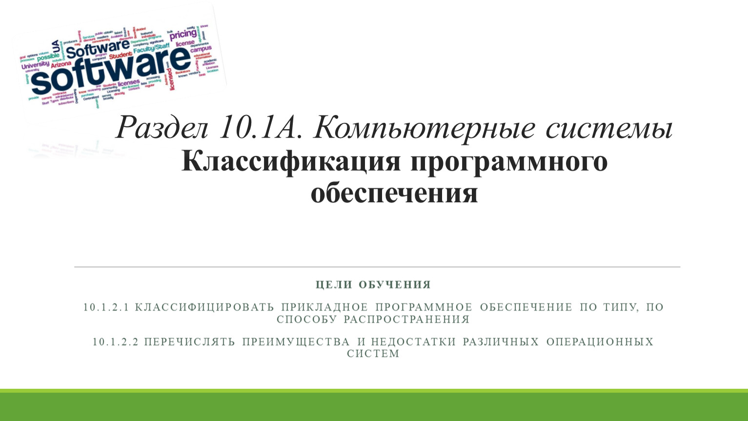 1Классификация программного обеспечения Презентация