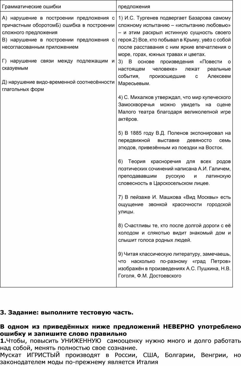 Рабочая тетрадь по русскому языку для подготовки к ЕГЭ 1 часть 10 класс