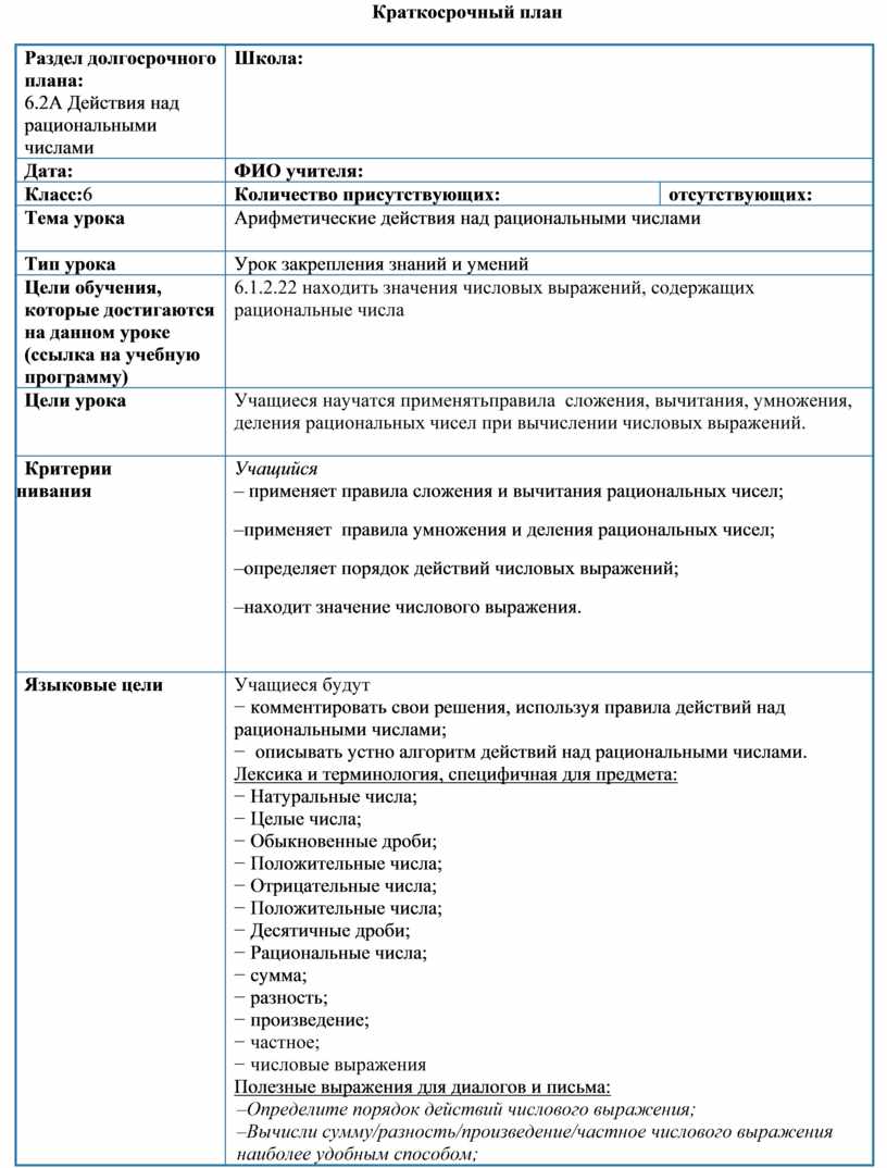 15. Арифметические действия над рациональными числами. Вариант 3.