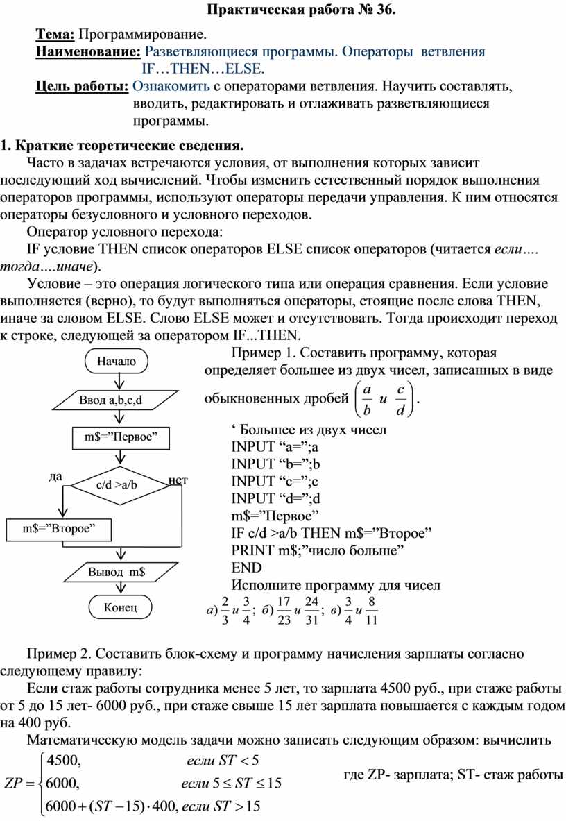 Лабораторная работа: Оператор условия if else