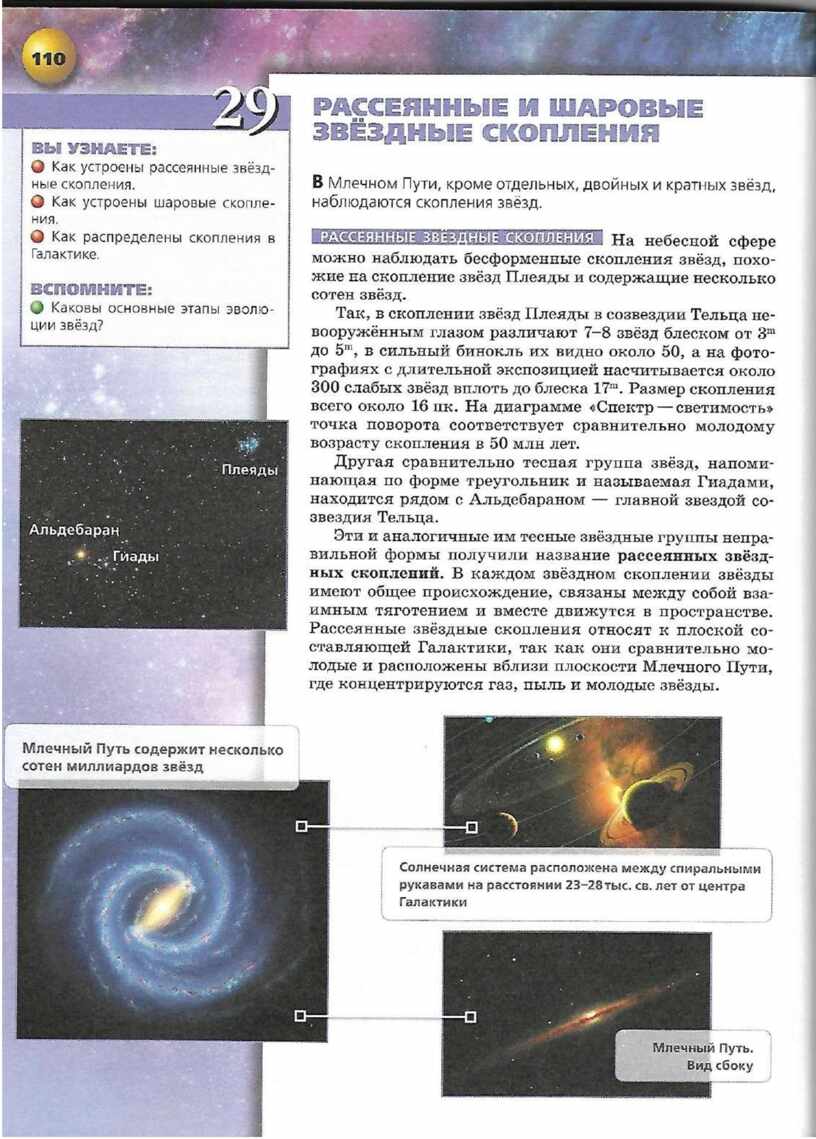 Рассеянные и шаровые звездные скопления презентация 11 класс астрономия