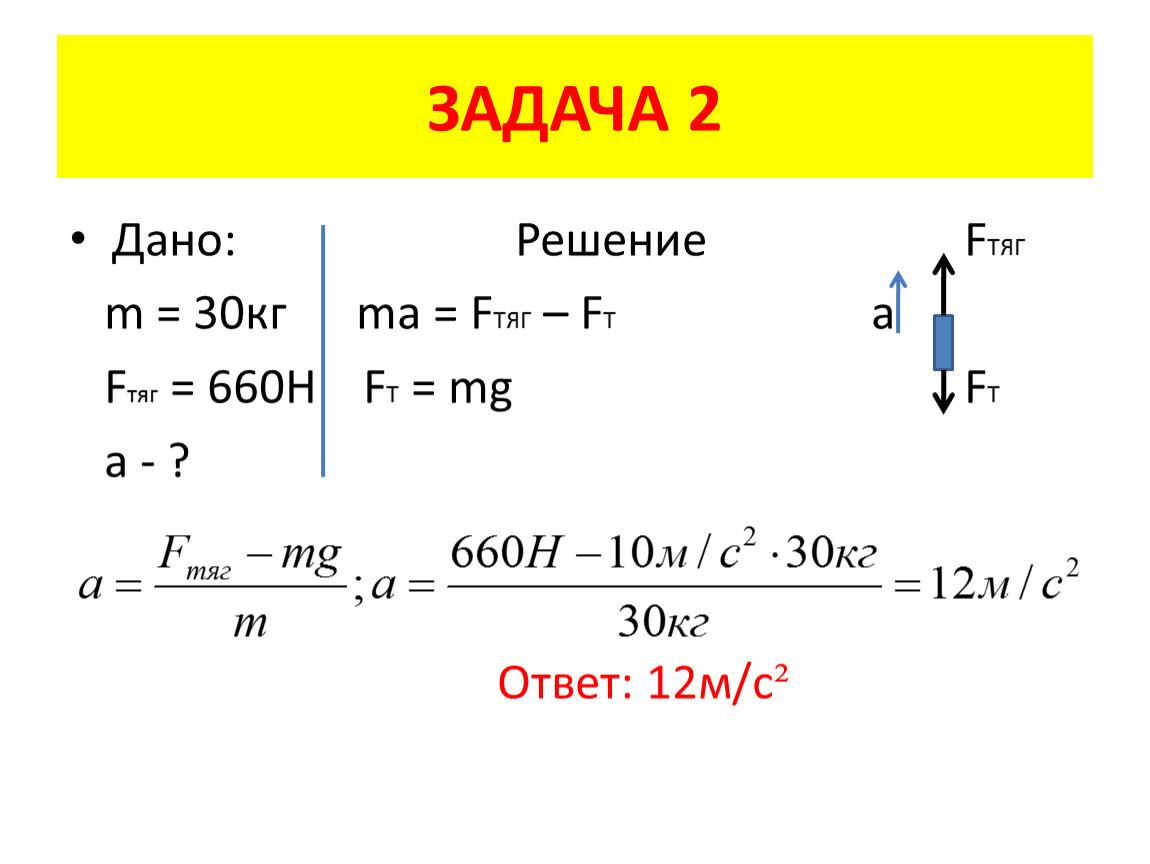 Презентация решение задач на законы ньютона 9 класс с решением