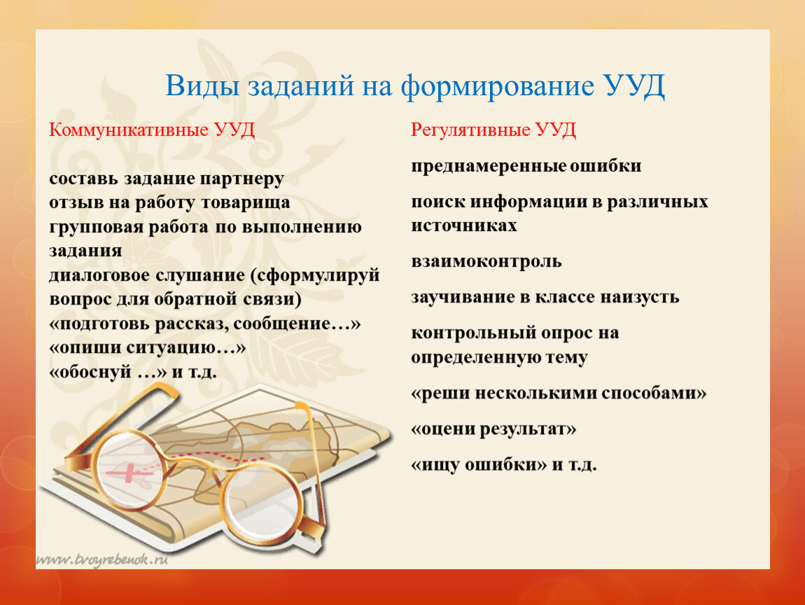 Задание ууд. Виды заданий для формирования универсальных учебных действий. Задания для формирования УУД. Задания на формирование универсально учебных действий. Задания на формирование коммуникативных УУД.