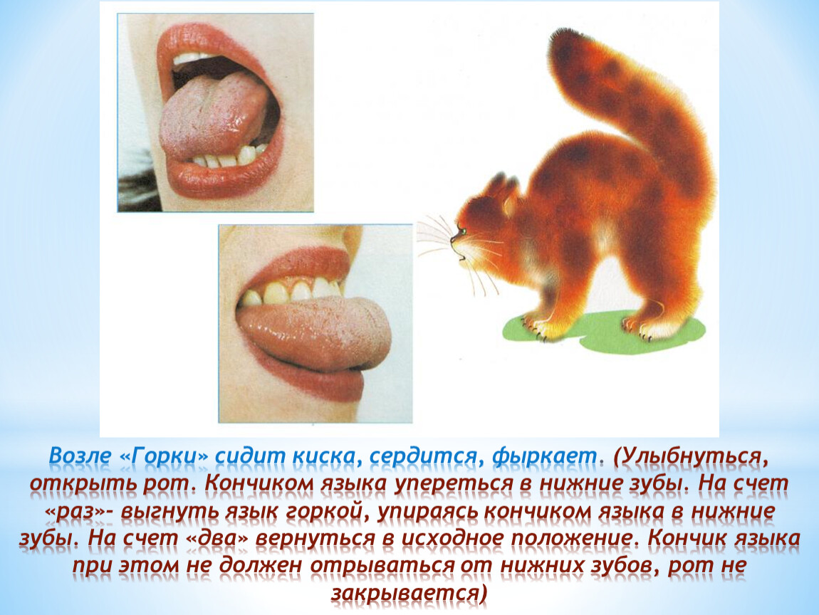 Артикуляционное упражнение горка картинка