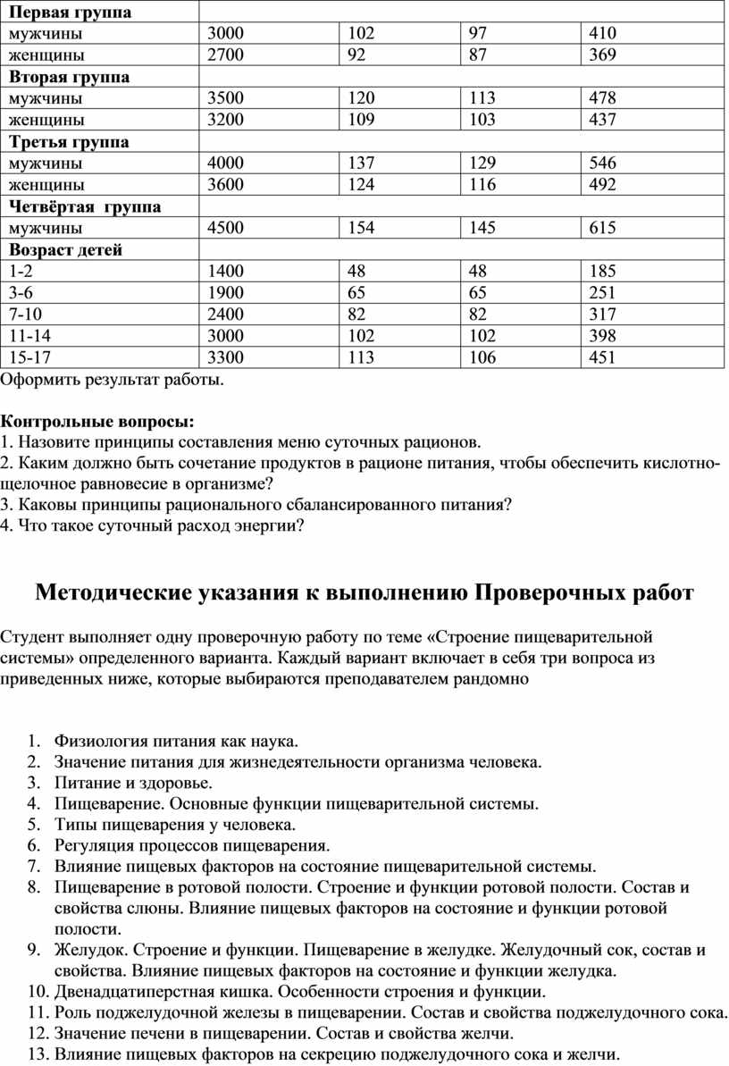  Методическое указание по теме Основы микробиологии, физиологии питания и санитарии