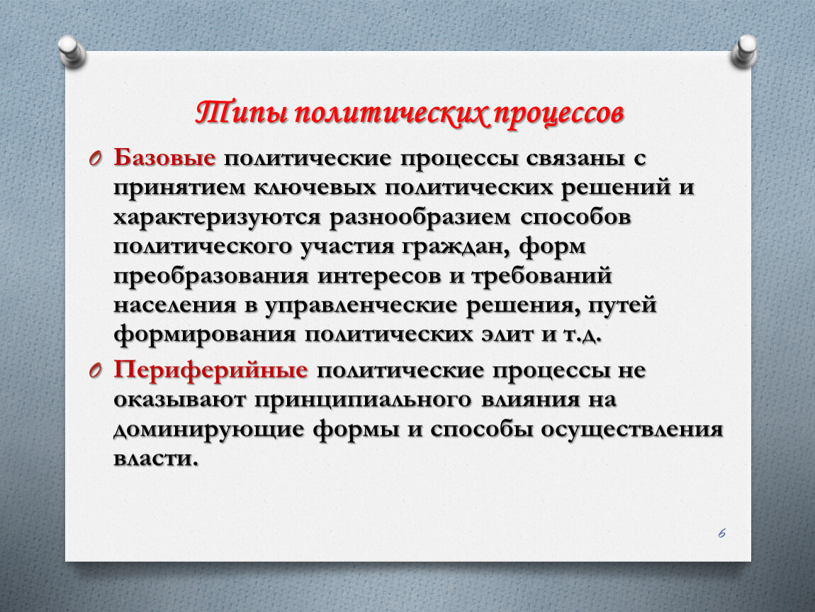 Базовые политические процессы. Базовые и Периферийные политические процессы. Периферийные политические процессы связаны. Способы политического участия.