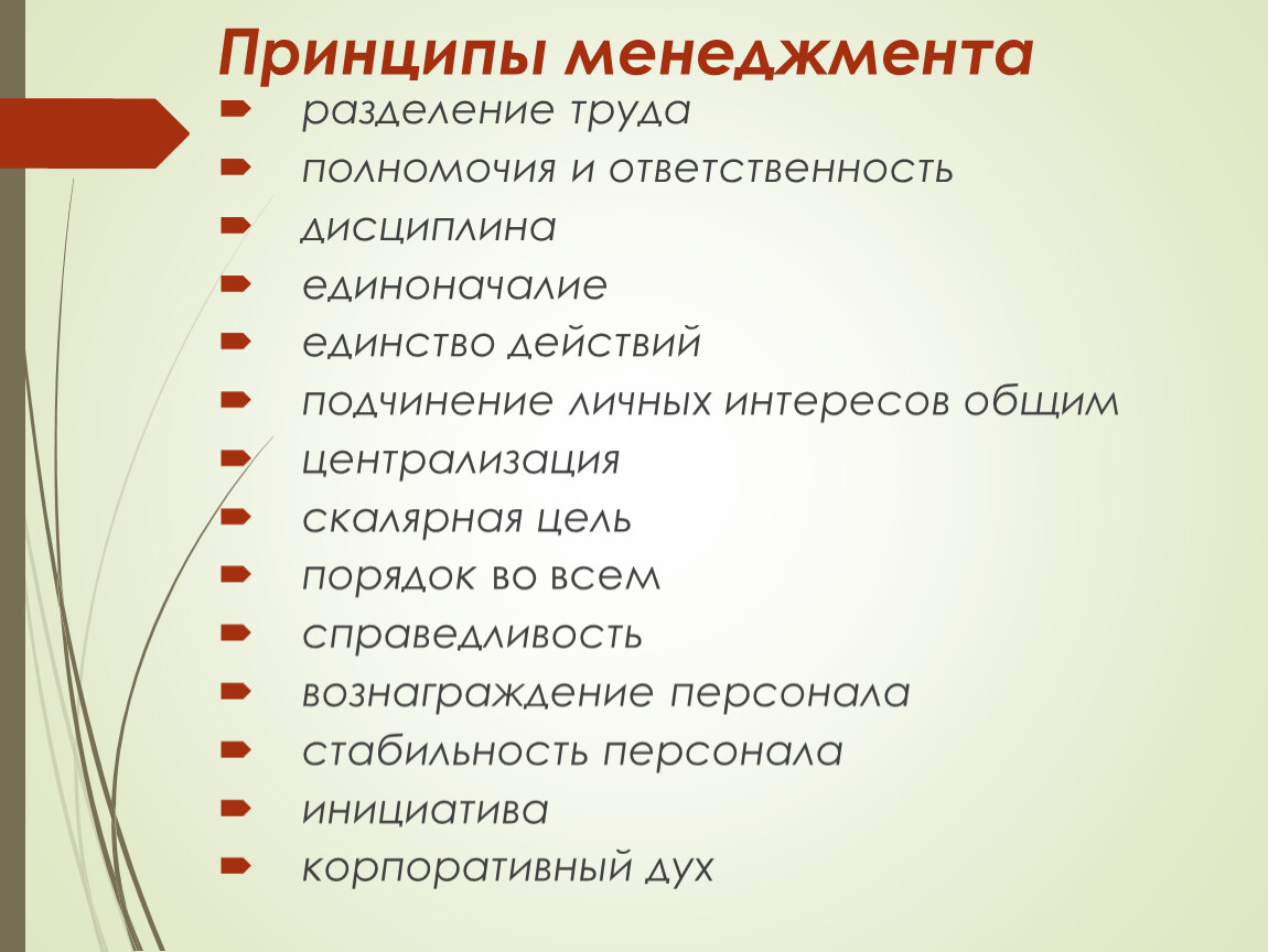 Подчиненность личного интереса общему. Дисциплина и ответственность. Принцип подчиненность личных интересов.