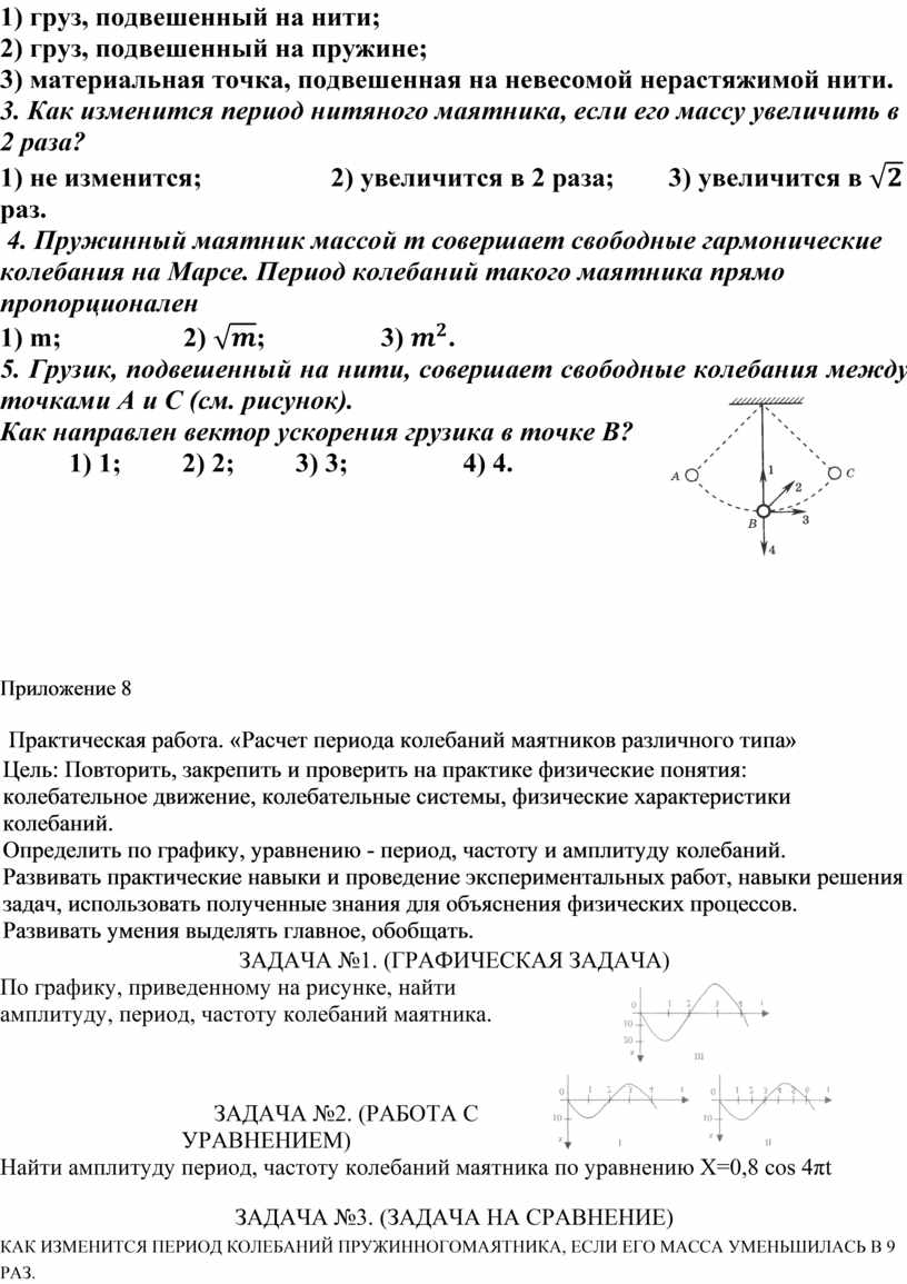 Как изменится период маятника если его