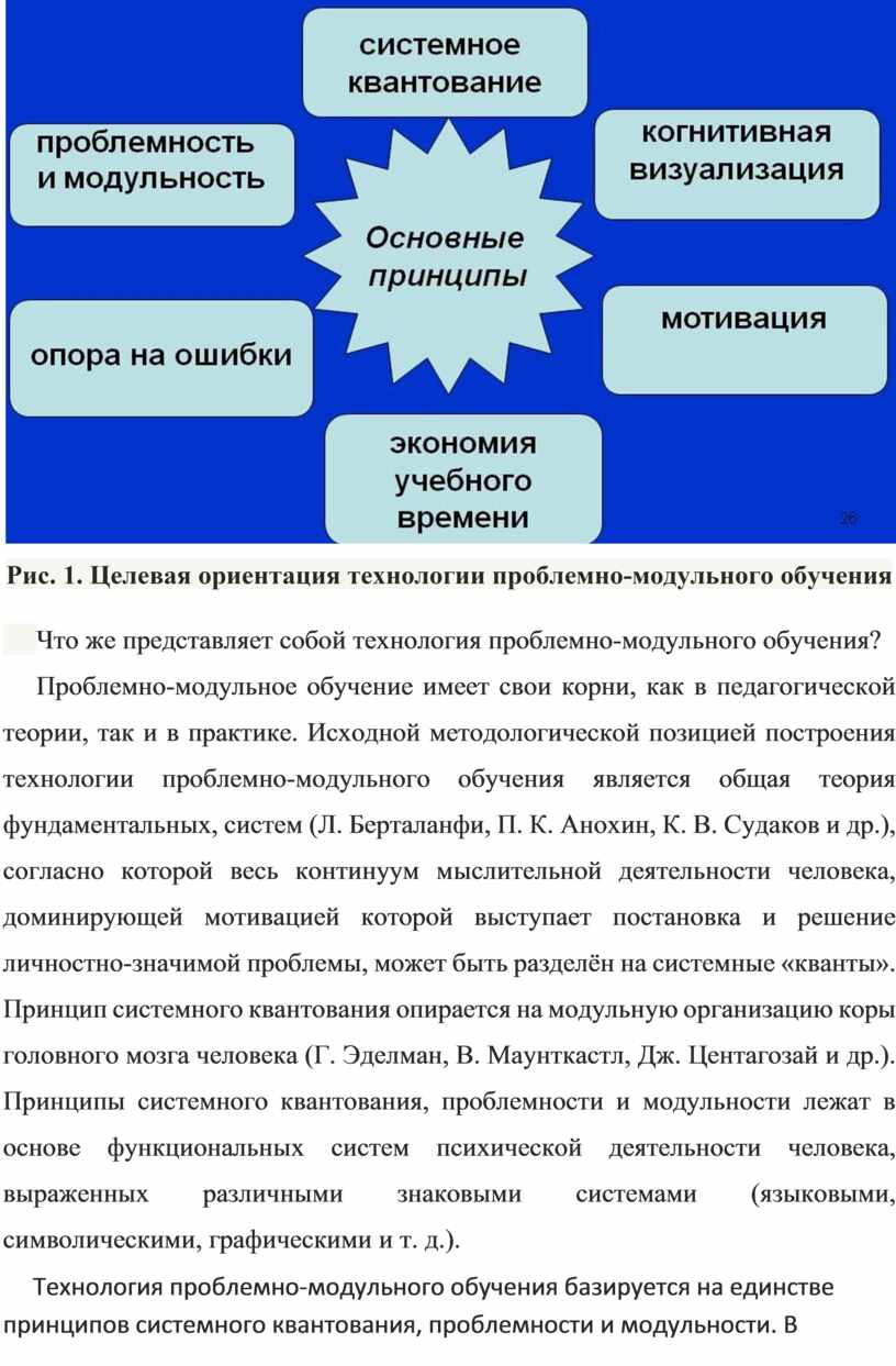 ПРОБЛЕМНО-МОДУЛЬНОЕ ОБУЧЕНИЕ КАК «ГИБКАЯ» ПЕДАГОГИЧЕСКАЯ ТЕХНОЛОГИЯ  (НАУЧНО-МЕТОДИЧЕСКАЯ РАЗРАБОТКА).