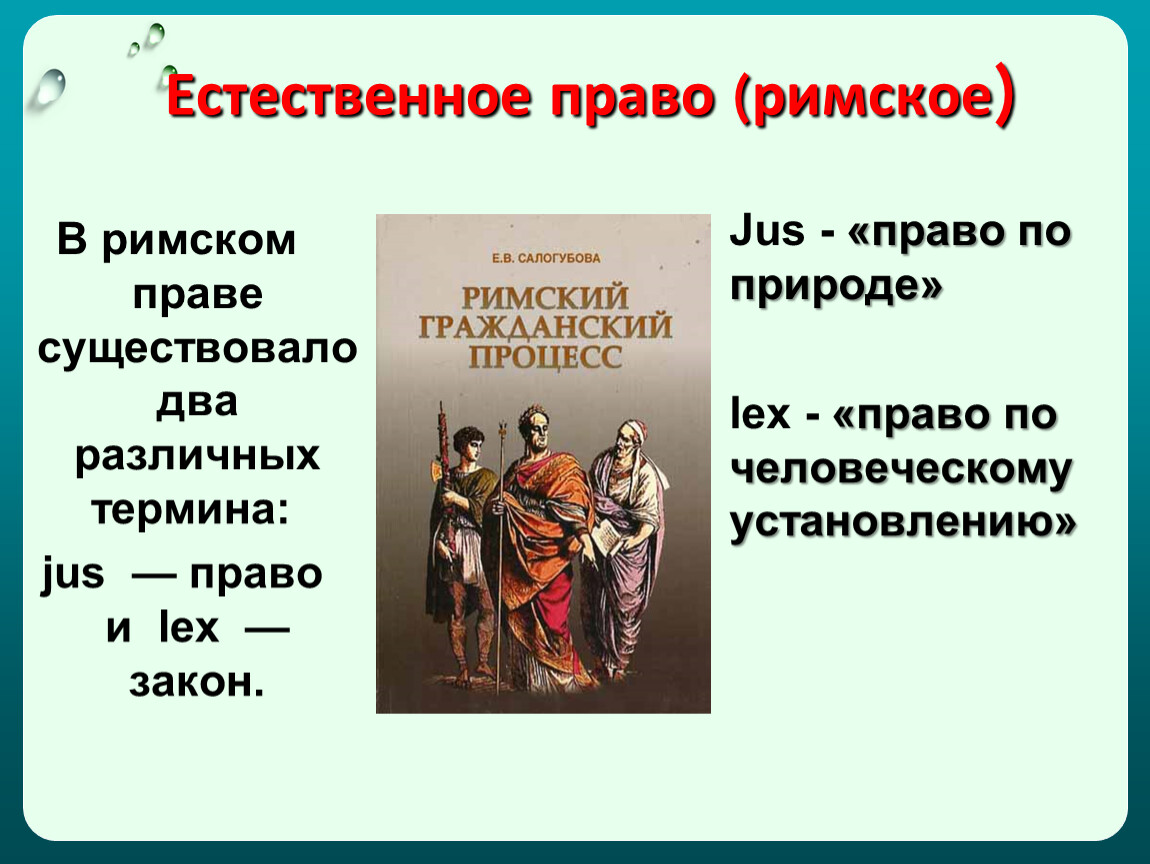 Подходы к праву. Каноны естественного права.