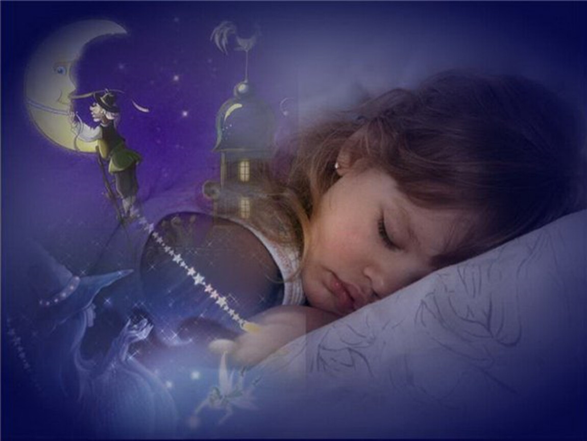 Увидела маму ночью. Детские сны. Спокойной ночи детям. Спящий ребенок. Детские сказочные сны.