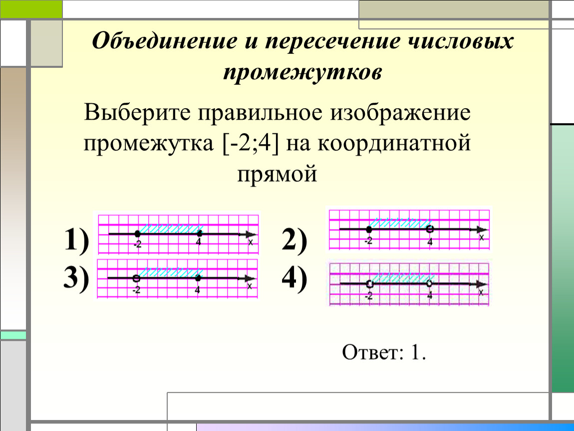 Найди изображение интервала x 3 на оси если а 3