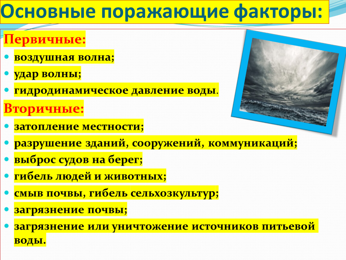 Поражающие факторы цунами. Основные поражающие факторы ЦУНАМИ. Первичные поражающие факторы ураганов. Основными поражающими факторами ЦУНАМИ. Основные поражающие факторы.