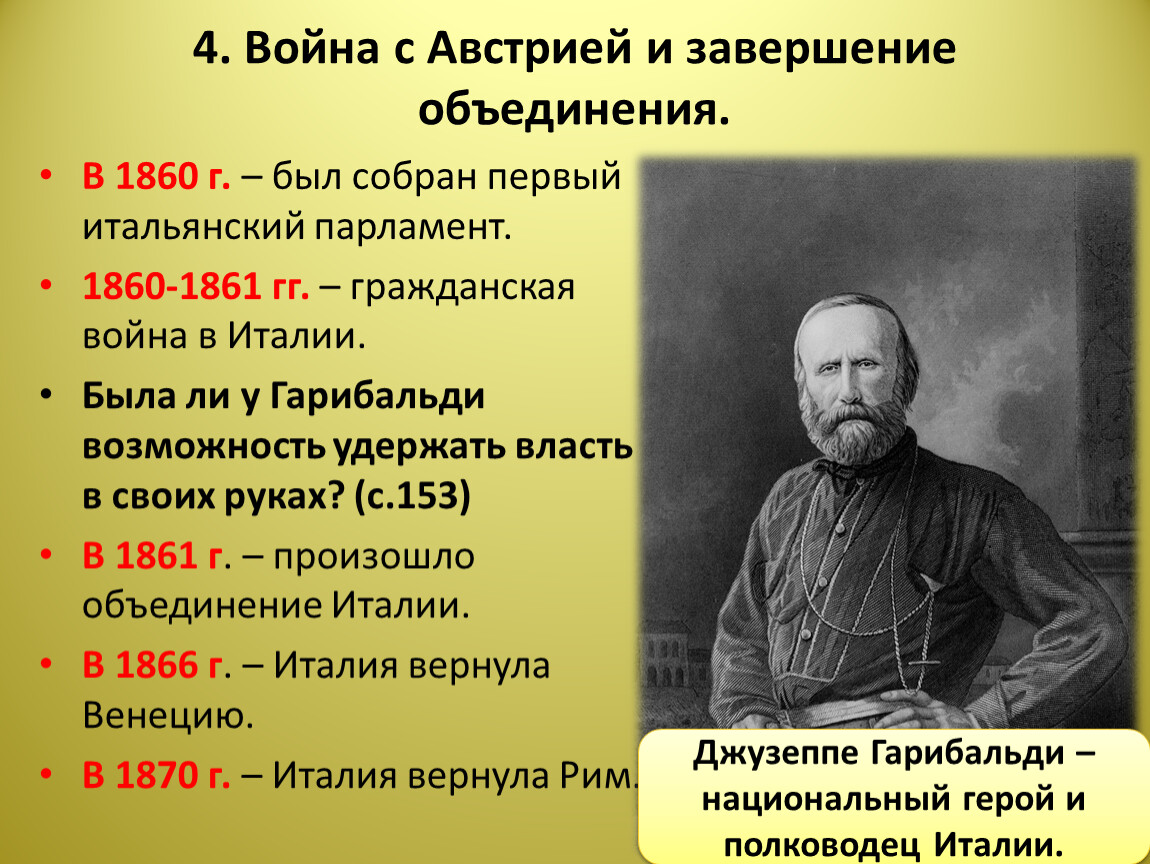 Объединение италии класс. Объединение Италии 19 века. Объединение Италии 1860. Объединение Италии презентация. Объединение Италии завершилось.