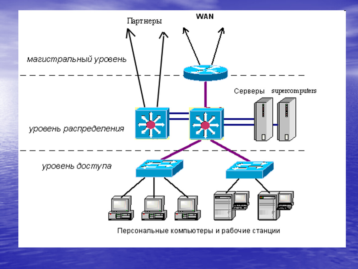 Сеть авторам. Иерархическая модель сети Cisco. Иерархическая сеть схема. Иерархия локальной сети. Трехуровневая модель сети.