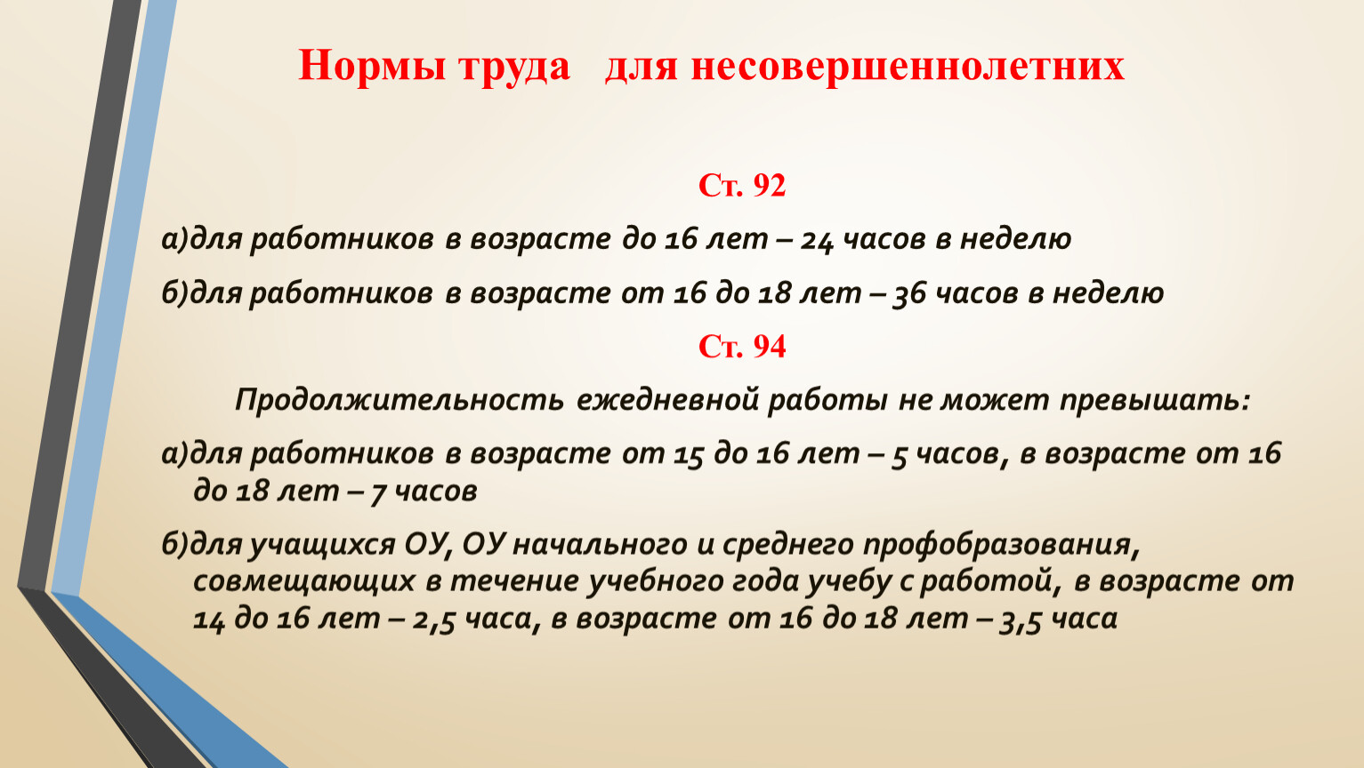 Труд норма право. Нормы труда для несовершеннолетних. Трудовые нормы для несовершеннолетних. Нормы труда для несовершеннолетних килограммы. Трудовая норма ученика.