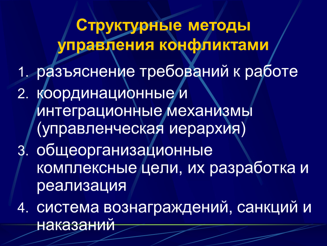 Схема управления конфликтом