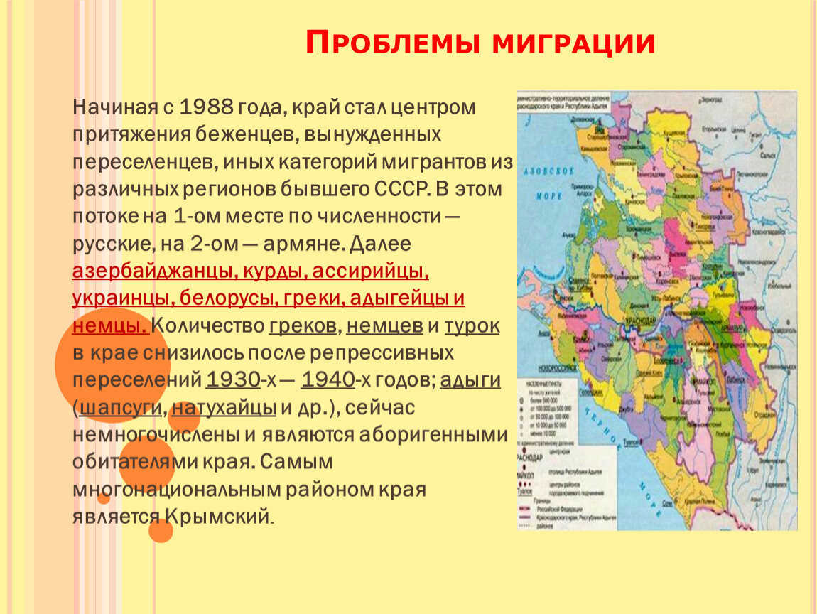 Какое население в краснодарском крае. Проблемы миграции. Проблемы мигрантов. Карта миграция беженцев и вынужденных переселенцев. Многонациональные регионы России.