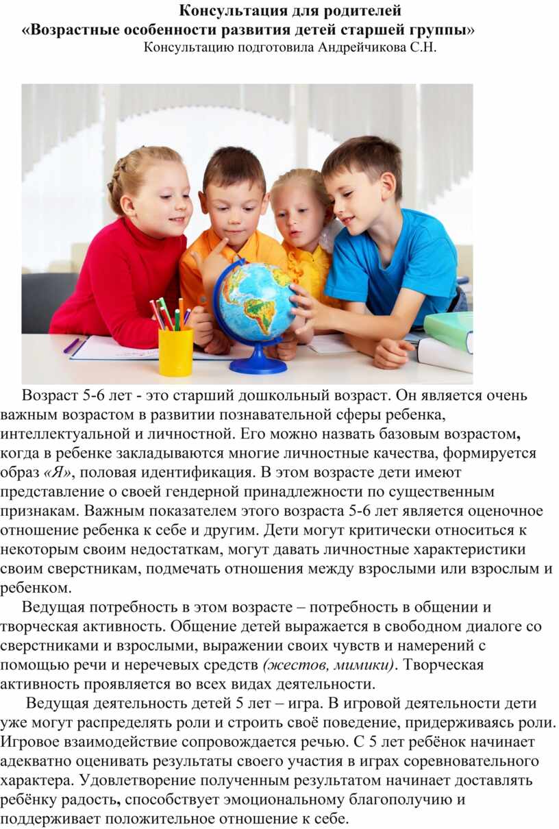 Консультация для родителей 