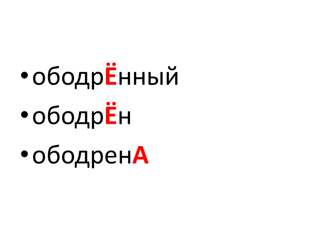 Ободрить ударение. Ободпенны или ободренны. Ударение в слове ободрить. Ободрëнный.