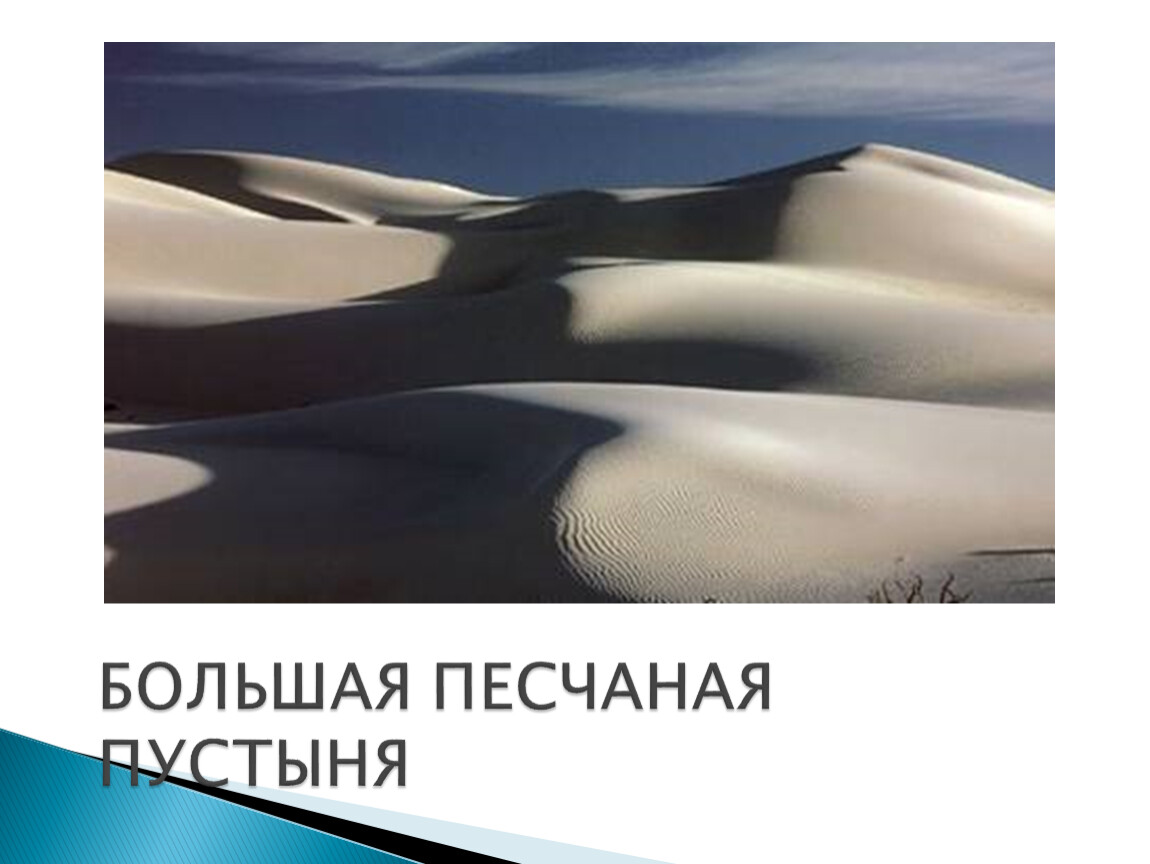 БОЛЬШАЯ ПЕСЧАНАЯ ПУСТЫНЯ