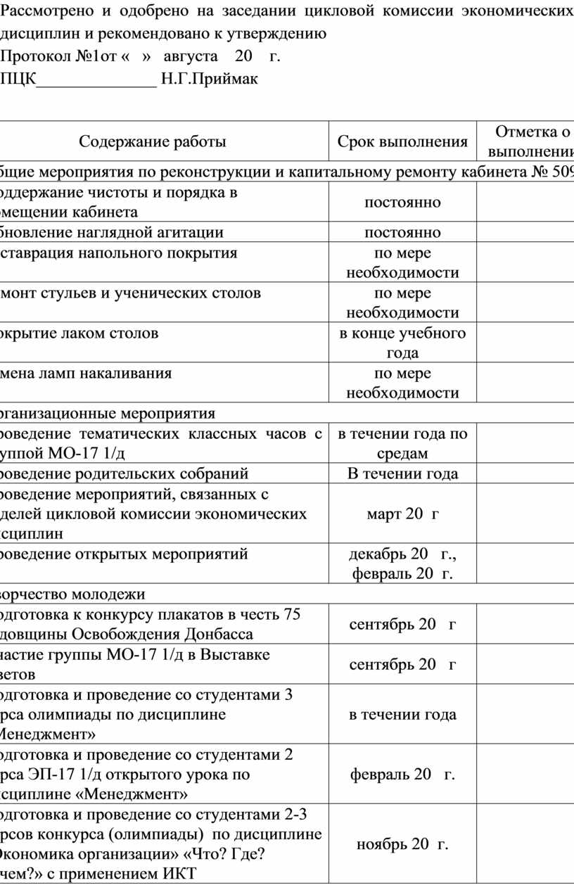 План работы аудитора регламентирует