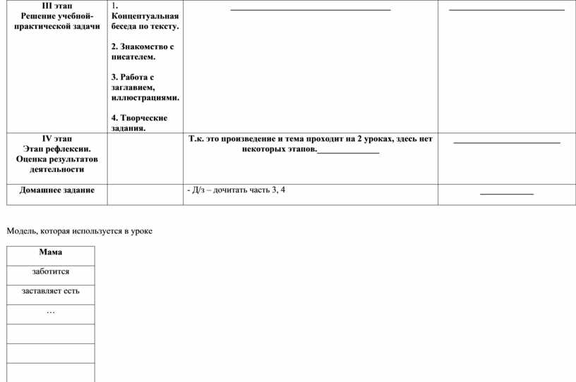 III этап Решение учебной-практической задачи 1