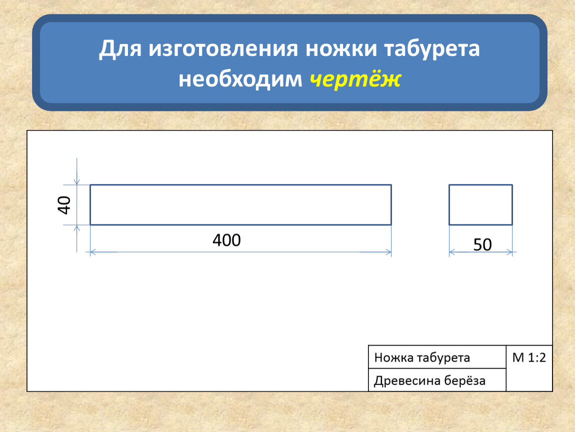 Технологическая карта изготовления табурета 7 класс из дерева