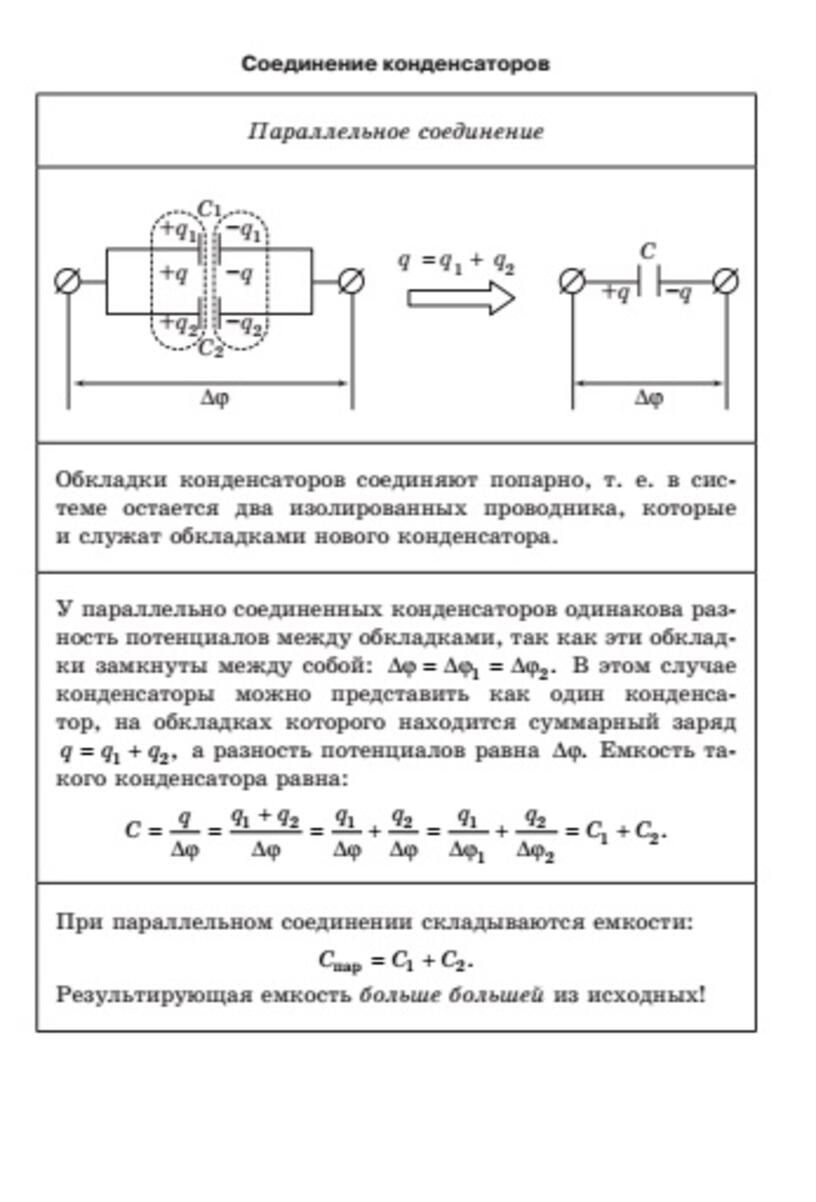 Как соединить конденсаторы