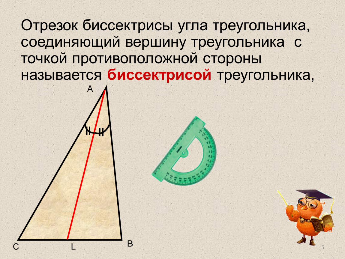 Биссектриса проведенная из вершины прямого угла