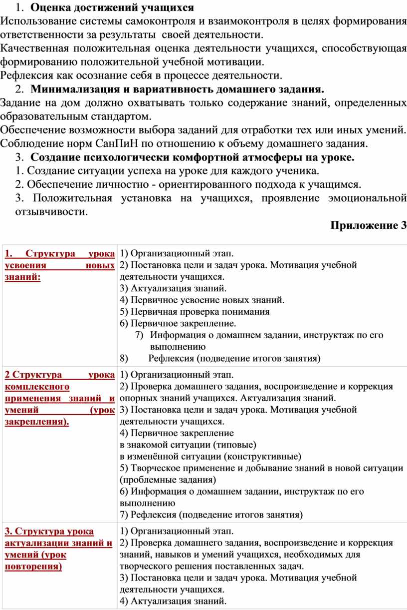 Анализ урока в соответствии с ФГОС